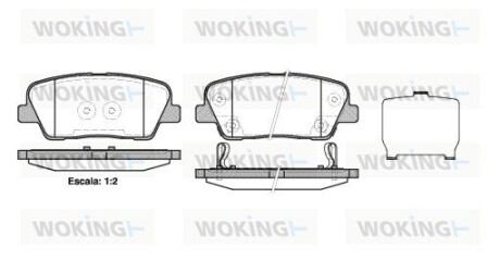 Колодки тормозные диск. задн. (Remsa) Hyundai Equus centennial 4.6 09-,Hyundai Genesis 2.0 08- (P13743.02) woking p1374302