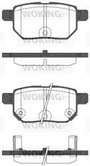 Колодки тормозные диск. задн. (Remsa) Lexus Ct (zwa10_) 1.8 10-,Toyota Auris 1.8 06-12 (P13863.22) woking p1386322