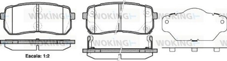 Колодки тормозные диск. задн. (Remsa) Hyundai H-1 cargo 2.5 08-,Hyundai H-1 travel 2.5 08- (P13883.02) woking p1388302