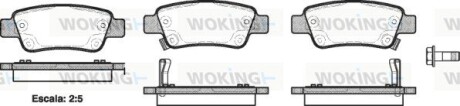 Колодки гальмівні диск. задн. (Remsa) Honda Cr-v iii 2.0 06-,Honda Cr-v iii 2.2 06- (P13903.02) woking p1390302