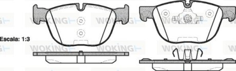 Колодки тормозные диск. перед. (Remsa) Bmw X5 2.0 13-,Bmw X5 3.0 06-13,Bmw X5 3.0 13- (P13973.00) woking p1397300