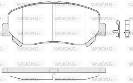 Колодки гальмівні диск. перед. (Remsa) Mazda Cx-5 2.0 11-,Mazda Cx-5 2.2 11- (P14133.02) woking p1413302