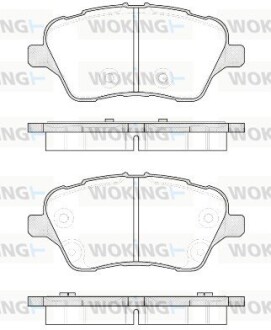 Колодки тормозные диск. перед. (Remsa) Ford B-max 1.0 12-,Ford B-max 1.4 12-,Ford B-max 1.5 12- (P14143.00) woking p1414300