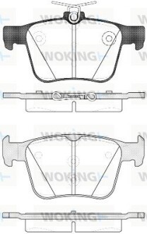 Колодки гальмівні диск. задн. (Remsa) Audi A3 2.0 12-,Audi A3 limousine 2.0 13- (P14163.10) woking p1416310