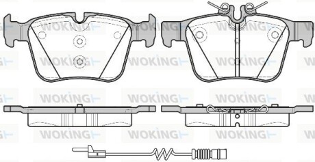 Колодки тормозные диск. задн. (Remsa) Mercedes-benz C-class (s205) 1.6 14-,Mercedes-benz C-class (s205) 2.0 14- (P14163.20) woking p1416320