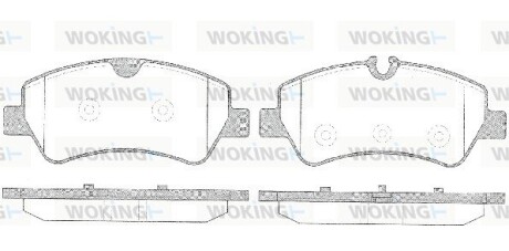 Колодки гальмівні диск. задн. (Remsa) Ford Tourneo custom 2.2 12-,Ford Transit custom 2.2 12- (P14213.00) woking p1421300