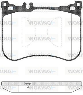 Колодки тормозные диск. перед. (Remsa) Mercedes-benz S-class 2.1 13-,Mercedes-benz S-class 3.0 13- (P14343.00) woking p1434300