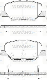 Колодки тормозные диск. задн. (Remsa) Citroen C4 aircross 1.6 10-,Citroen C4 aircross 1.8 10- (P14363.02) woking p1436302