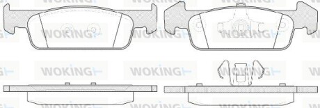 Колодки гальмівні диск. перед. (Remsa) Dacia Logan ii 1.2 12-,Dacia Logan ii 1.5 12- (P14403.10) woking p1440310