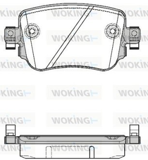 Колодки тормозные диск. задн. (Remsa) Audi A1 2.0 10-,Audi A1 sportback 2.0 11- (P14493.08) woking p1449308