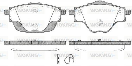 Колодки тормозные диск. задн. (Remsa) Citroen C4 grand picasso ii 1.6 13-,Citroen C4 grand picasso ii 2.0 13- (P14573.00) woking p1457300