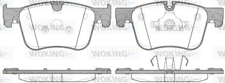 Колодки гальмівні диск. перед. (Remsa) PSA C4 Picasso, Grand Picasso 13> / 308 II (P14603.00) woking p1460300