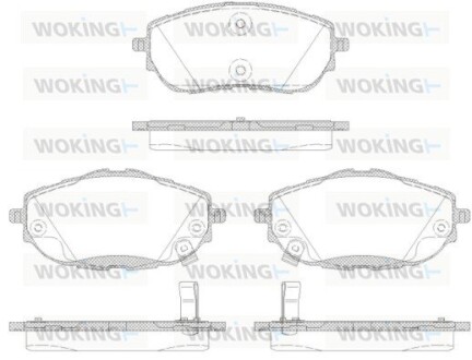 Колодки гальмівні диск. перед. (Remsa) Toyota Corolla Auris 13>18 (P14613.02) woking p1461302