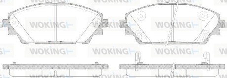 Колодки гальмівні диск. перед. (Remsa) Mazda 3 1.5 13-,Mazda 3 2.0 13-,Mazda 3 2.2 13- (P14693.02) woking p1469302