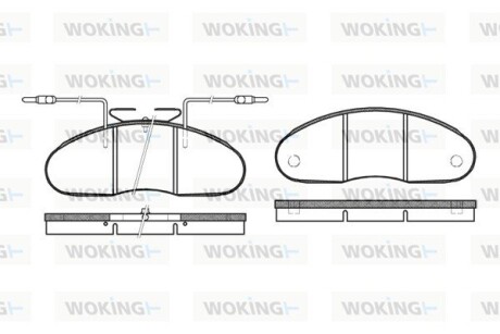 Колодки гальмівні woking p1483.02