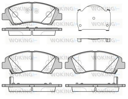 Колодки гальмівні woking p14833.02