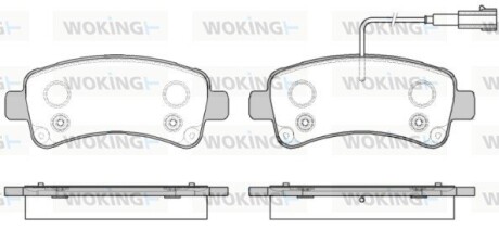 Колодки гальмівні woking p1488302