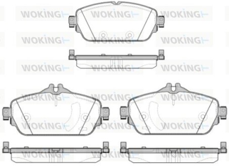 Колодки тормозные диск. перед. (Remsa) Mercedes-benz C-class (w205) 1.6 13- (P14923.08) woking p1492308