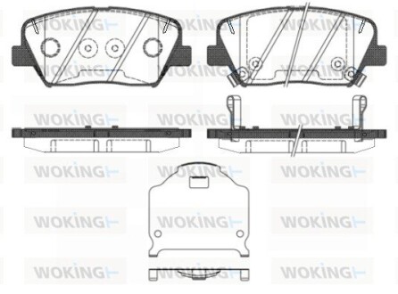 Колодки гальмівні диск. перед. (Remsa) Kia Carens iv 1.6 13-,Kia Carens iv 1.7 13- (P15123.02) woking p1512302