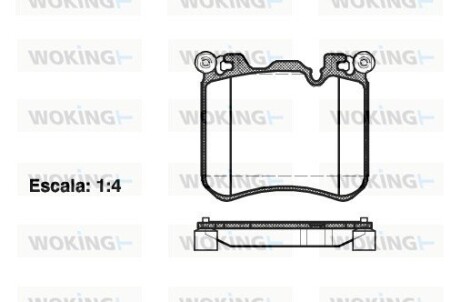 Колодки тормозные woking p15133.00