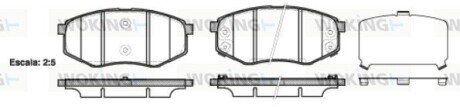 Колодки гальмівні диск. перед. (Remsa) Hyundai Ix20 1.4 10-,Hyundai Ix20 1.6 10- (P15263.02) woking p1526302