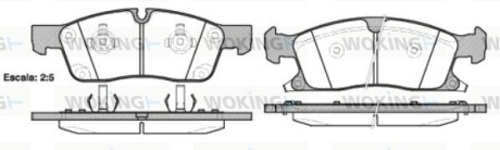 Колодки тормозные диск. перед. (Remsa) Jeep Grand cherokee iii 5.7 05-10,Jeep Grand cherokee iv 3.0 10- (P15303.02) woking p1530302 (фото 1)