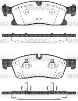 Колодки гальмівні диск. перед. (Remsa) MB GL166 GLE166 ML166 11>15, 15> (P15303.10) woking p1530310