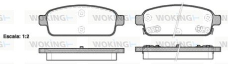 Колодки гальмівні диск. задн. (Remsa) Chevrolet Cruze I, Orlando, Trax I, Opel Astra J, Zafira C, Mokka A (P15323.02) woking p1532302