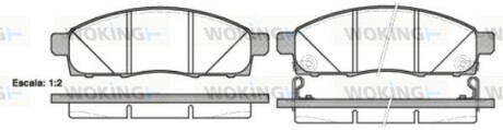 Колодки тормозные woking p15343.02