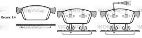 Колодки гальмівні диск. перед. (Remsa) VW T5 T6 (P15403.01) woking p1540301