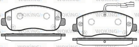 Колодки тормозные woking p15493.01