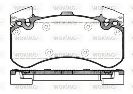 Колодки гальмівні диск. перед. (Remsa) Audi A4 A5 A6 A7 A8 17> (P15633.00) woking p1563300