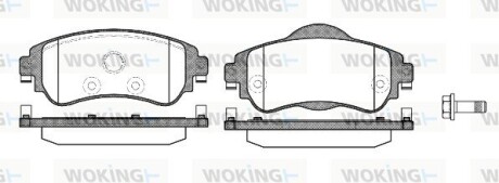 Колодки тормозные диск. перед. (Remsa) PSA C4 II 09> 14> (P15643.08) woking p1564308