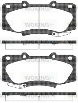 Колодки тормозные диск. перед. (Remsa) Toyota Hilux 08>15 (P15683.04) woking p1568304