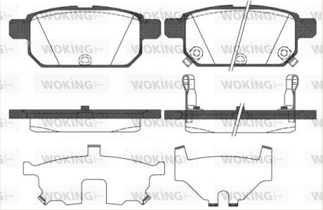 Колодки тормозные диск. задн. (Remsa) Suzuki Swift iv 1.2 10-,Suzuki Swift iv 1.3 10- (P15713.02) woking p1571302