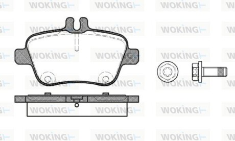 Колодки гальмівні диск. задн. (Remsa) MB A 04>12 13>18, B 11>18, GLA 13> (P15773.00) woking p1577300