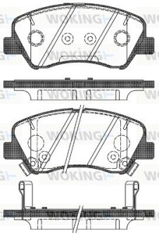 Колодки гальмівні диск. перед. (Remsa) Hyundai Accent (10-), i20 (14-), Kia Rio (11-) (17-) (P15883.02) woking p1588302