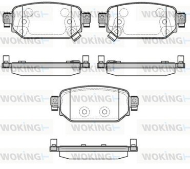 Колодки тормозные диск. задн. (Remsa) Mazda 3 1,5d 16>19 (P16313.02) woking p1631302