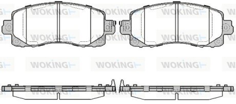 Колодки тормозные woking p16413.04