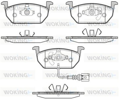 Колодки тормозные диск. перед. (Remsa) VW Golf VII, Skoda Octavia III, Audi A3 (12-) (P17013.01) woking p1701301