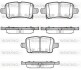 Колодки тормозные диск. задн. (Remsa) Opel Astra k 1.0 15-,Opel Astra k 1.4 15- (P17283.02) woking p1728302 (фото 1)