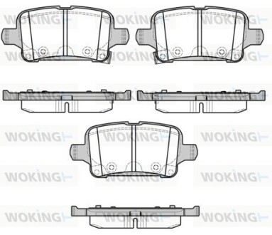 Колодки тормозные диск. задн. (Remsa) Opel Astra k 1.0 15-,Opel Astra k 1.4 15- (P17283.02) woking p1728302