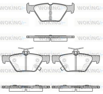 Колодки гальмівні woking p1738302