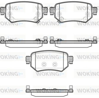 Колодки тормозные диск. задн. (Remsa) Mazda 6 2.0 12-,Mazda 6 2.2 12-,Mazda 6 2.5 12- (P17823.02) woking p1782302