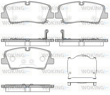 Колодки тормозные диск. задн. (Remsa) Hyundai H350 2.5d (15-) (P17873.00) woking p1787300 (фото 1)