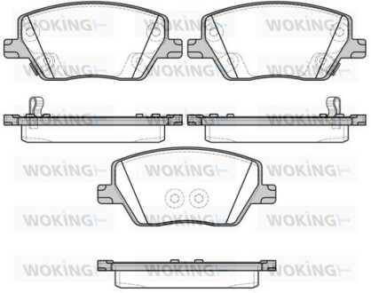 Колодки гальмівні woking p1795302