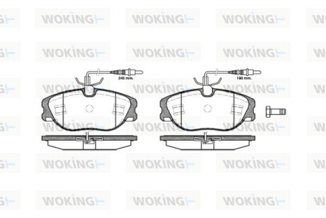 КОЛОДКИ ГАЛЬМІВНІ woking p2053.44