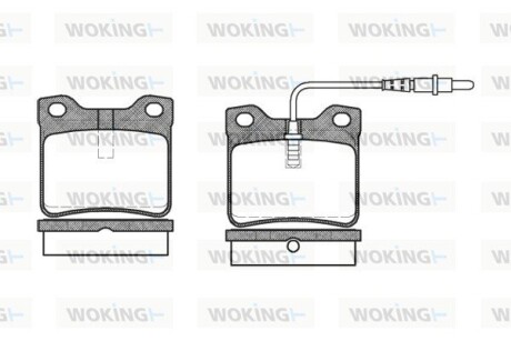 КОЛОДКИ ГАЛЬМІВНІ woking p2213.02