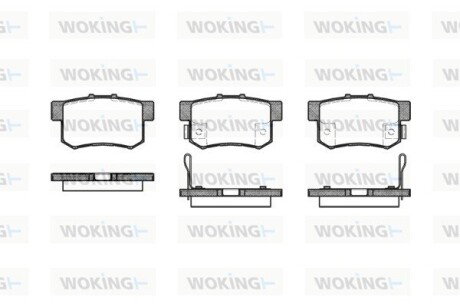 Колодки тормозные woking p2253.12