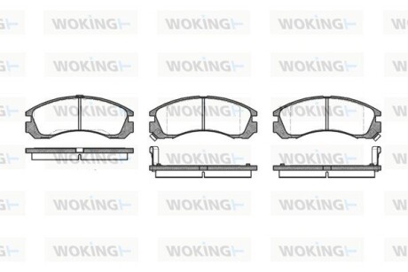 Колодки гальмівні диск. перед. (Remsa) Citroen C-crosser 2.0 07-,Citroen C-crosser 2.2 07- (P2543.02) woking p254302